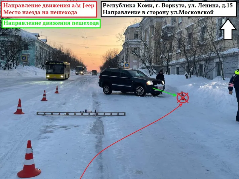 В Коми внедорожник сбил женщину