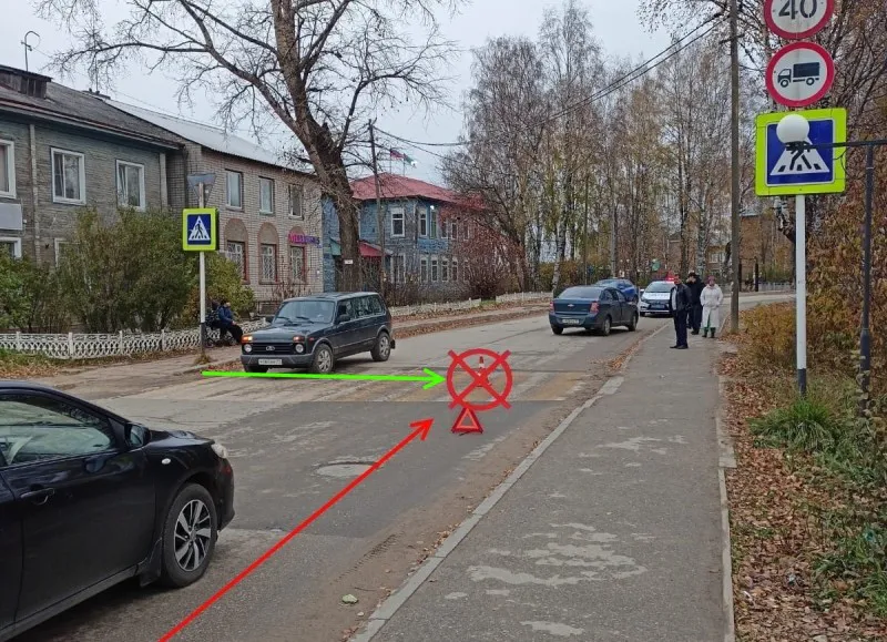 В Коми водитель иномарки Chevrolet Cobalt сбил на перекрестке женщину