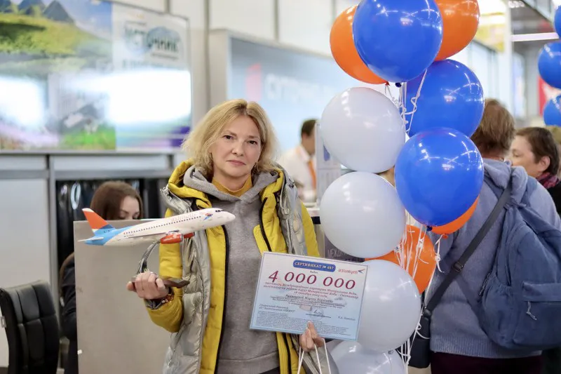 Уроженка Коми стала 4-миллионным пассажиром аэропорта Минвод