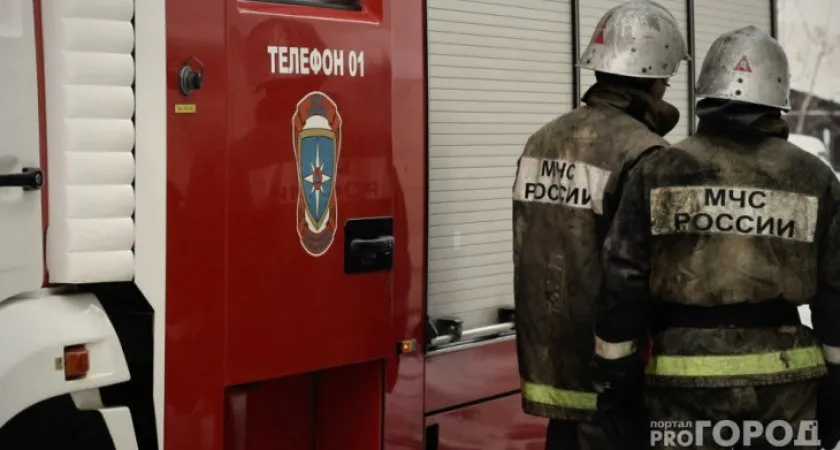 В Коми три часа тушили мусор на деревенской улице