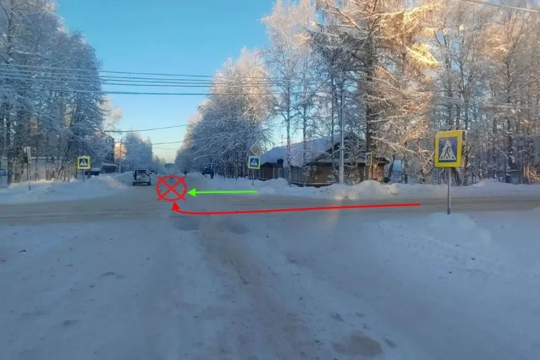 В Коми пожилая женщина получила перелом бедра в результате наезда на "зебре"