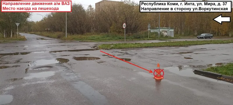 В Коми женщина-водитель на "девятке" снесла девушку во дворе дома
