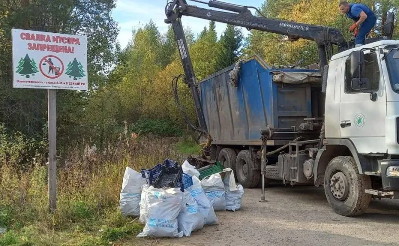 В Коми частично ликвидировали несанкционированную свалку