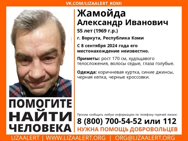 В Коми разыскивают почти месяц назад пропавшего Александра Жамойда