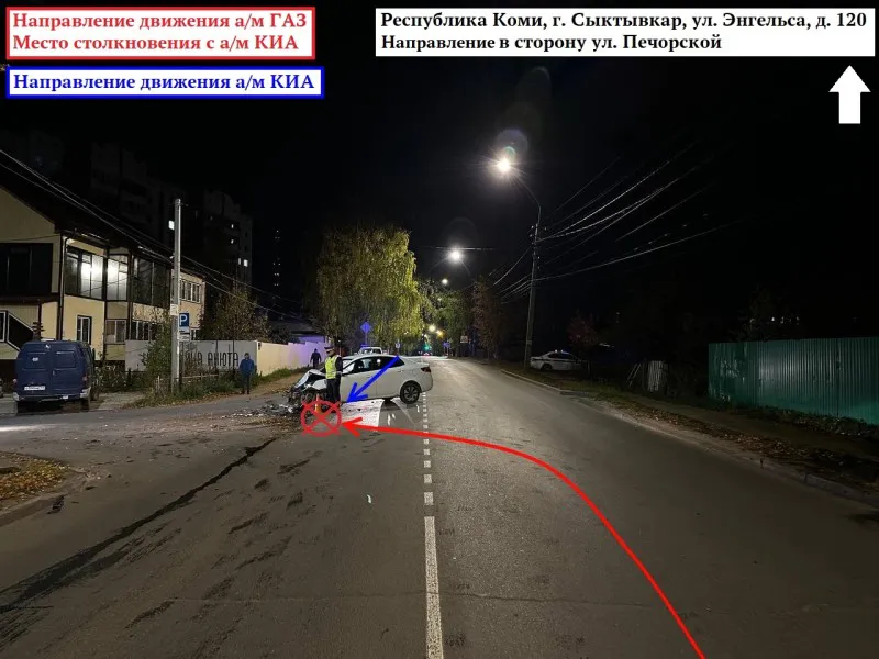 В Коми водитель "Соболя" при повороте не пропустил иномарку