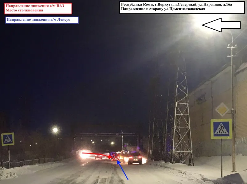 В Воркуте водитель без прав устроил ДТП и получил серьезные травмы