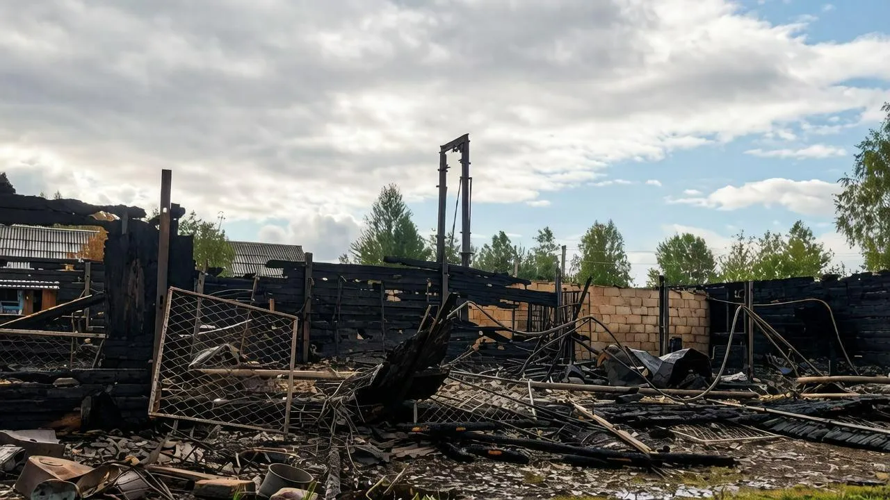 В Коми огонь уничтожил сельский магазин