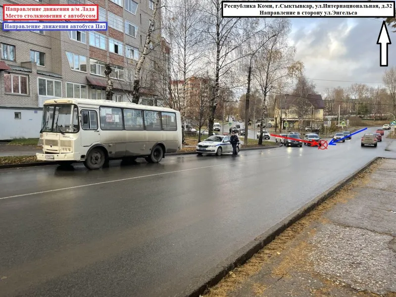 В Коми водитель "Ларгуса" не пропустил отечественный автобус с пассажирами