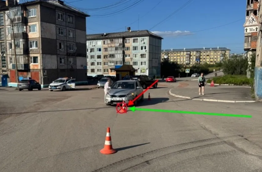 В Заполярье Коми автомобиль сбил юного велосипедиста