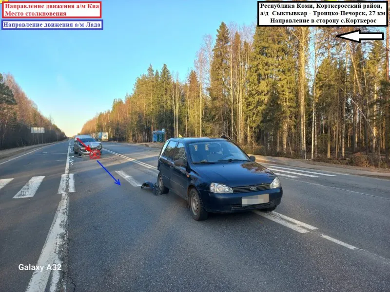 В Коми столкновение двух авто привело к травме у ребенка